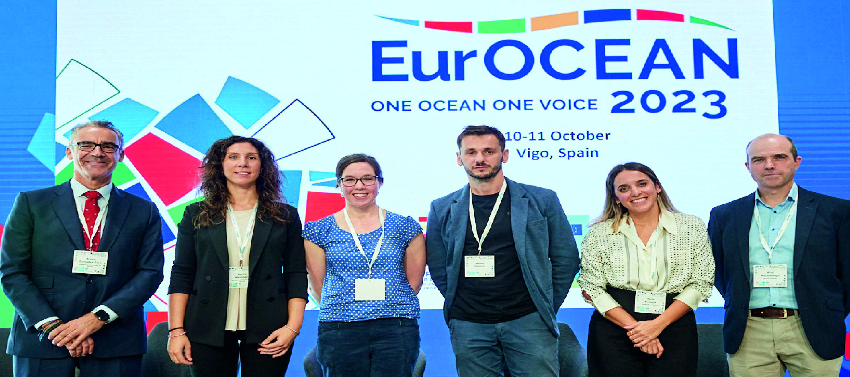 A investigadora Tainá Fonseca participou no painel de discussão do EurOCEAN 2023, em Vigo