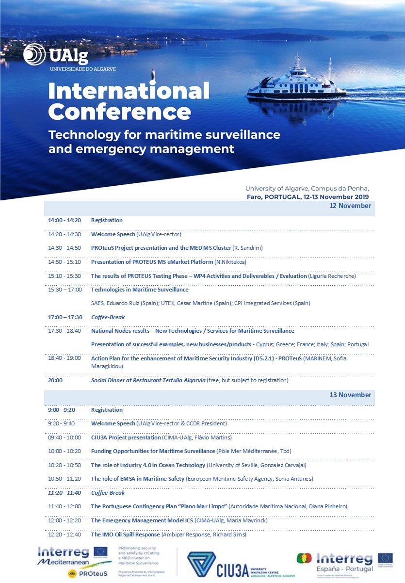 Seminário Internacional Technology for Maritime Surveillance and Emergency Management